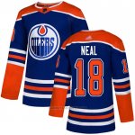 Camiseta Hockey Edmonton Oilers 18 James Neal Alterno Autentico Azul