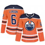 Camiseta Mujer Edmonton Oilers 6 Adam Larsson Adizero Jugador Home Naranja