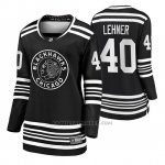 Camiseta Hockey Mujer Chicago Blackhawks Robin Lehner Premier Alternato Negro