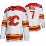 Camiseta Hockey Calgary Flames T. J. Brodie 2019 Heritage Classic Autentico Blanco