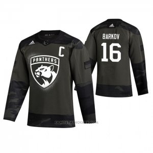 Camiseta Hockey Florida Panthers Aleksander Barkov 2019 Veterans Day Camuflaje