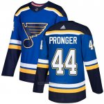 Camiseta Hockey St. Louis Blues 44 Chris Pronger Primera Autentico Azul