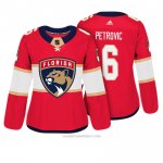 Camiseta Hockey Mujer Florida Panthers 6 Alex Petrovic Rojo Autentico Jugador