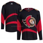Camiseta Hockey Ottawa Senators Reverse Retro Autentico Blank Negro