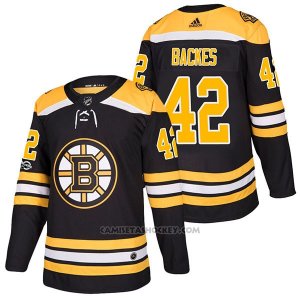 Camiseta Hockey Hombre Autentico Boston Bruins David Backes Home 2018 Negro