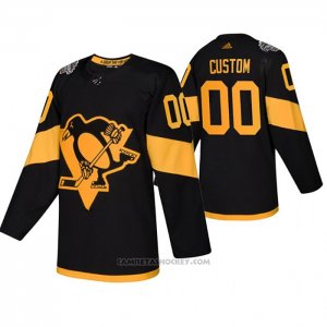 Camiseta Hockey Pittsburgh Penguins Autentico 2019 Stadium Series Personalizada Negro