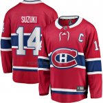 Camiseta Hockey Montreal Canadiens Nick Suzuki Primera Breakaway Rojo