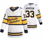 Camiseta Hockey Nashville Predators Retro Viktor Arvidsson Breakaway Jugador 2020 Winter Classic Blanco