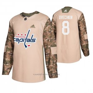 Camiseta Hockey Washington Capitals Alexander Ovechkin Veterans Day Camuflaje