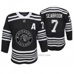 Camiseta Hockey Nino Chicago Blackhawks Brent Seabrook Premier Alternato Negro