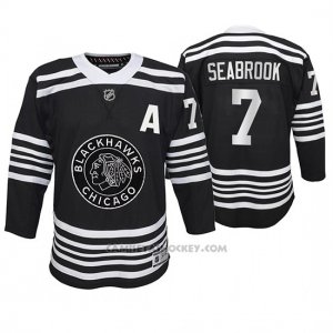 Camiseta Hockey Nino Chicago Blackhawks Brent Seabrook Premier Alternato Negro