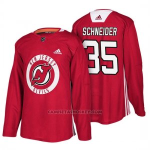 Camiseta New Jersey Devils Cory Schneider New Season Practice Rojo