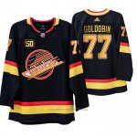 Camiseta Hockey Vancouver Canucks Nikolay Goldobin 50 Aniversario 90's Flying Skate Negro