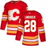 Camiseta Hockey Calgary Flames 28 Elias Lindholm Alterno Autentico Rojo