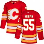 Camiseta Hockey Calgary Flames 55 Noah Hanifin Alterno Autentico Rojo