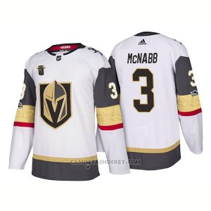 Camiseta Hockey Hombre Vegas Golden Knights 3 Brayden Mcnabb Vegas Centennial 2017-2018 Blanco