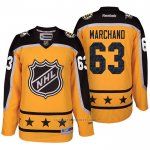 Camiseta Hockey Boston Bruins Brad Marchand 63 2017 All Star Amarillo