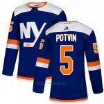 Camiseta Hockey New York Islanders Denis Potvin Autentico Alterno Azul