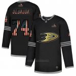 Camiseta Hockey Anaheim Ducks Debrusk 2020 USA Flag Negro