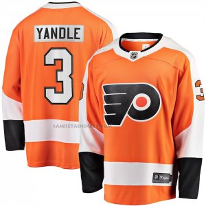 Camiseta Hockey Philadelphia Flyers Keith Yandle Primera Breakaway Naranja