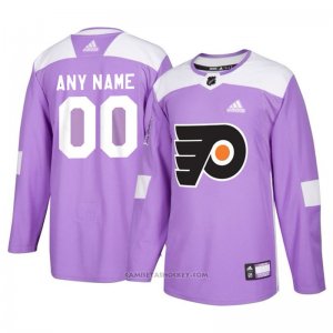 Camiseta Hockey Hombre Philadelphia Flyers Personalizada Violeta