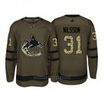 Camiseta Vancouver Canucks Anders Nilsson Camo Salute To Service