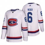 Camiseta Hockey Hombre Montreal Canadiens 6 Shea Weber Blanco