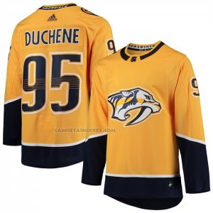 Camiseta Hockey Nashville Predators Matt Duchene Primera Autentico Oro