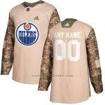 Camiseta Hockey Hombre Edmonton Oilers Camo Autentico 2017 Veterans Day Stitched Personalizada