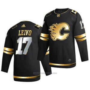Camiseta Hockey Calgary Flames Milan Lucic Golden Edition Limited Autentico 2020-21 Negro