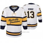 Camiseta Hockey Nino Nashville Predators Nick Bonino Replica Jugador 2020 Winter Classic Blanco