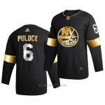 Camiseta Hockey New York Islanders Ryan Pulock Golden Edition Limited Autentico 2020-21 Negro