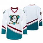 Camiseta Hockey Anaheim Ducks Retro Personalizada Blanco