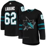 Camiseta Hockey San Jose Sharks Kevin Labanc Alterno Autentico Negro