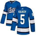 Camiseta Hockey Winnipeg Jets 5 Dmitry Kulikov Alterno Autentico Azul