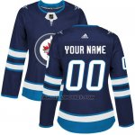 Camiseta Hockey Mujer Winnipeg Jets Primera Personalizada Azul