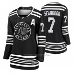 Camiseta Hockey Mujer Chicago Blackhawks Brent Seabrook Premier Alternato Negro