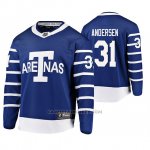 Camiseta Hockey Frederik Andersen Throwback Breakaway Jugador Azul