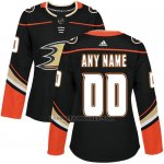 Camiseta Hockey Mujer Anaheim Ducks Home Personalizada Negro