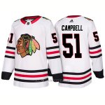 Camiseta Hockey Hombre Male Blackhawks 51 Brian Campbell Away 2018 Blanco