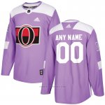 Camiseta Hockey Hombre Ottawa Senators Personalizada Violeta