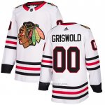 Camiseta Hockey Chicago Blackhawks 00 Clark Griswold Road Autentico Blanco