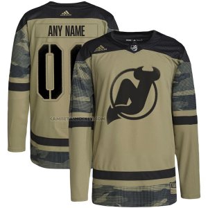 Camiseta Hockey New Jersey Devils Personalizada Military Appreciation Team Autentico Practice Camuflaje