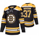 Camiseta Hockey Boston Bruins Patrice Bergeron Stanley Cup Final Primera Negro
