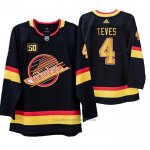 Camiseta Hockey Vancouver Canucks Josh Teves 50 Aniversario 90's Flying Skate Negro