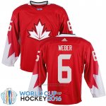 Camiseta Hockey Canada Shea Weber 2016 World Cup Rojo