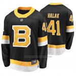 Camiseta Hockey Boston Bruins Jaroslav Halak Alternato Premier Breakaway Negro