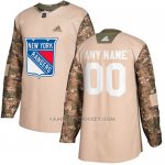 Camiseta Hockey Hombre New York Rangers Camo Autentico 2017 Veterans Day Stitched Personalizada