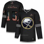 Camiseta Hockey Buffalo Sabres Jack Eichel 2020 USA Flag Negro