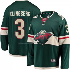 Camiseta Hockey Minnesota Wild John Klingberg Primera Breakaway Verde
